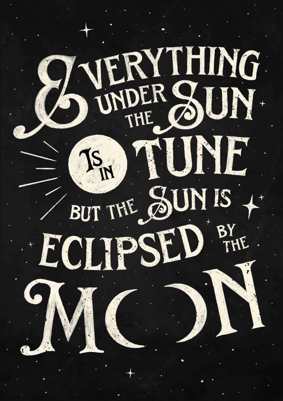Chalk hand lettering quote drawn by Nesia