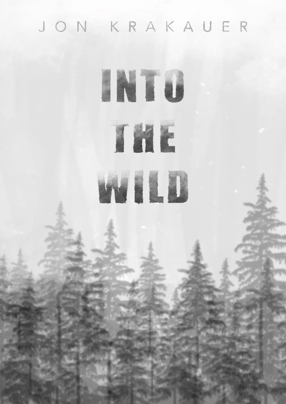hand lettering and illustration Into The Wild book cover drawn by Nesia