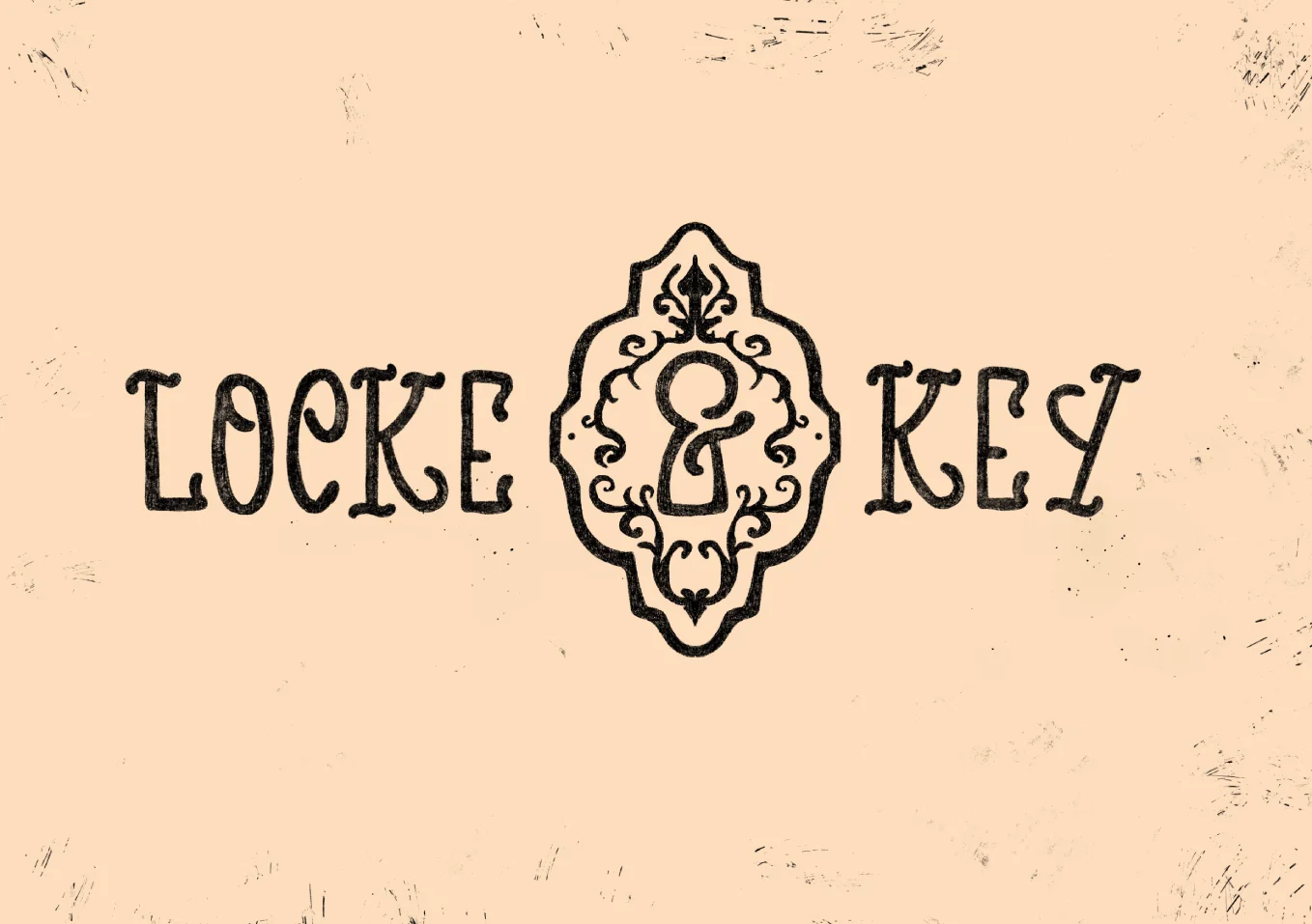hand lettering Locke  Key TV Show title design drawn by Nesia