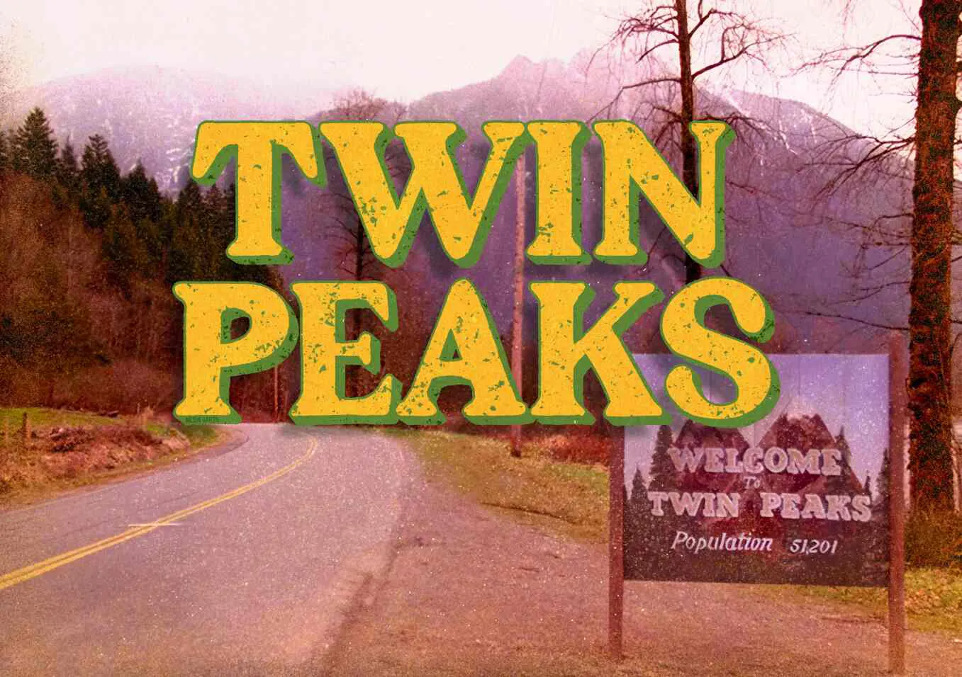 hand lettering Twin Peaks TV Show title design drawn by Nesia