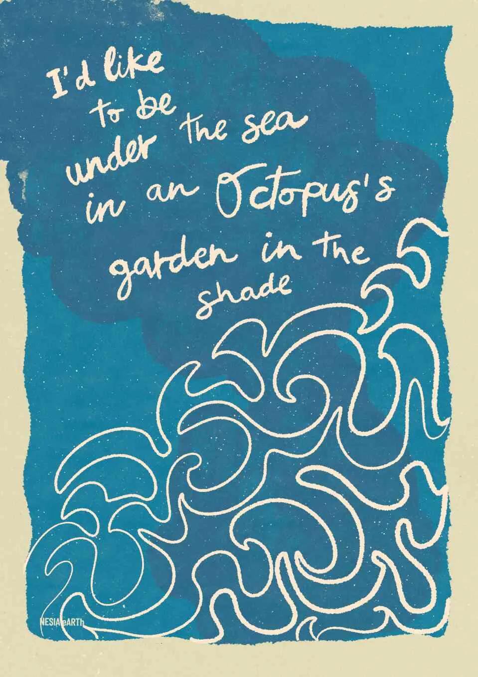 Illustration and lettering music quote drawn by Nesia