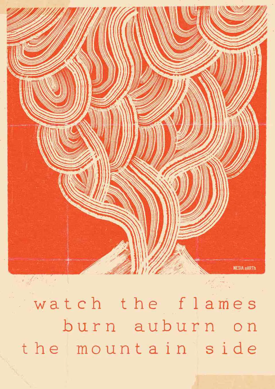 Illustration and lettering music quote drawn by Nesia